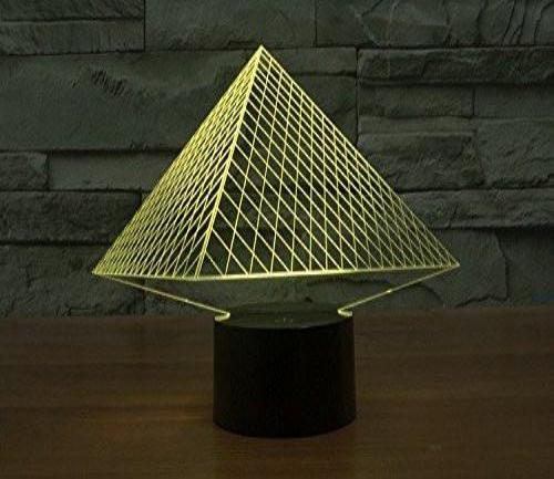 Baby Product - Night Light Lamp By LightningStore - Triangle Pyramid Hologram LED Light  - Color Changing