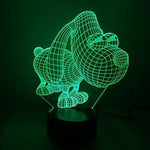 Baby Product - Night Light Toys - Dog Hologram LED Night Light Lamp - Color Changing