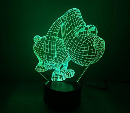 Baby Product - Night Light Toys - Dog Hologram LED Night Light Lamp - Color Changing
