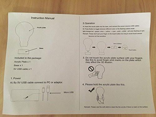 Baby Product - Night Light Toys - Dog Hologram LED Night Light Lamp - Color Changing