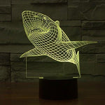Baby Product - Shark Hologram LED Night Light Lamp - Color Changing