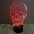 Baby Product - Skull Head Hologram LED Night Light Lamp - Color Changing