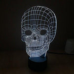 Baby Product - Skull Head Hologram LED Night Light Lamp - Color Changing