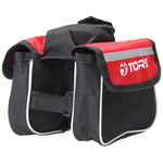 Biking - Bag - Mountain Bicycle Front Top Frame Tube Dual Bag Holder With Water Bottle Pouch