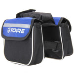 Biking - Bag - Mountain Bicycle Front Top Frame Tube Dual Bag Holder With Water Bottle Pouch