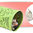 Cat Tunnel Green Cat Print With Ball Toy