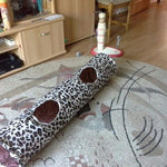 Cat Tunnel Leopard Print With Walking Sound