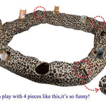 Cat Tunnel Leopard Print With Walking Sound