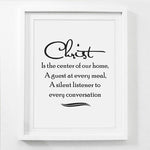 Christ - The Center Of Our Home - Limited Edition Bible Verse Canvas Art