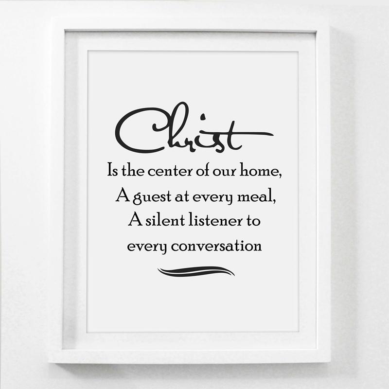 Christ - The Center Of Our Home - Limited Edition Bible Verse Canvas Art