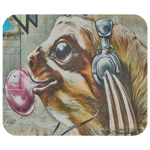 Sloth Music Graphiti Bubble Gum Mouse Pad - Cool Punk Sloth Mouse Mat