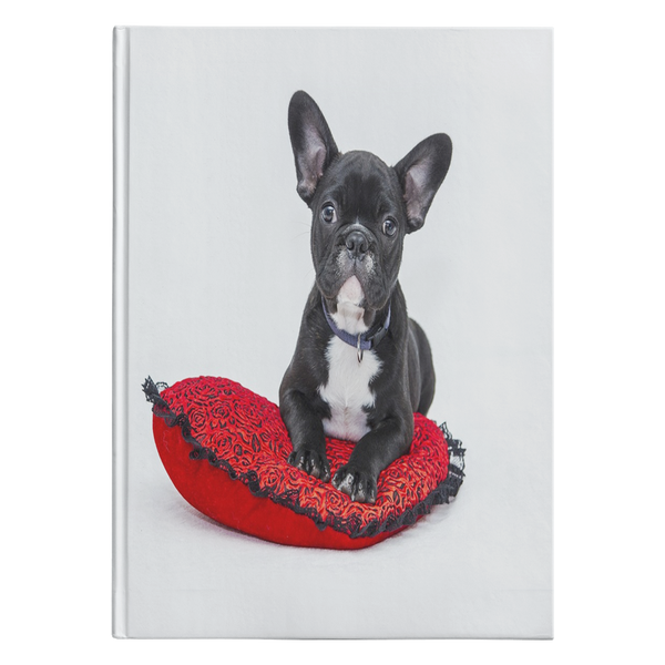 Caderno de diário personalizado com foto de Bulldog - transforme as suas fotos num diário de edição limitada