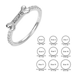 Custom Personalized Dog Name Ring, Pet Memorial Jewelry, Dog Mom, Personalized Ring, Sterling Silver Pet Ring, Dainty, Dog Lover Gift