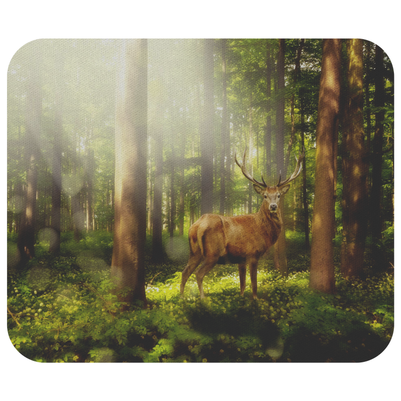 Deer Antelope Buck Mouse Pad - Forest Jungle Mouse Mat - Wildlife Animal Nature Sunset MousePad - Home Office Decor - Desk Accessories - Computer Accessory