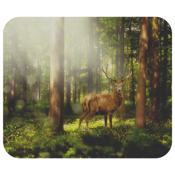 Tapis de souris Cerf Antilope - Tapis de souris forêt jungle - Tapis de souris animal sauvage nature coucher de soleil - Décor de bureau - Accessoires de bureau - Accessoire informatique