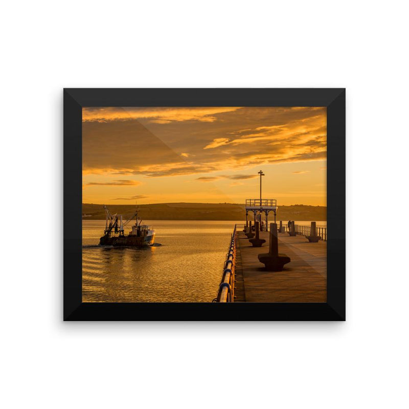 Fishing Harbor SeaSide Framed Photo Poster Wall Art Decoration Decor For Bedroom Living Room