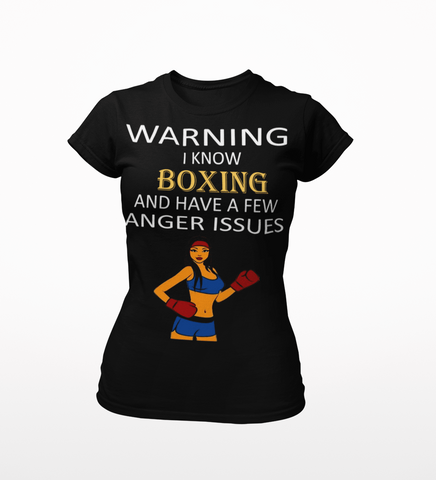 Boxing T-Shirt for Girls - Limited Edition Anger Issues Design