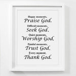 God In Every Moment Limited Edition Canvas Poster