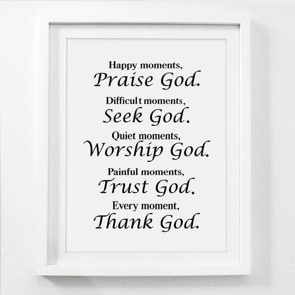 God In Every Moment Limited Edition Canvas Poster