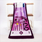 Home - LightningStore 200 Euro Currency Bill Beach Towel - Microfiber Bath Towels For Adults - Toalla Bathroom 70*140 Cm - Personalize Your House With This Elegant Towel