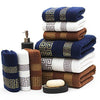 Home - LightningStore 3 Pieces Bath And Face Towel Set - Chose Of Blue White Or Brown - Personalize Your House With This Elegant Towel Set