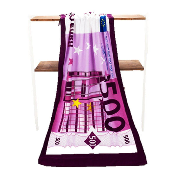 Home - LightningStore 500 Euro Currency Bill Beach Towel - Microfiber Bath Towels For Adults - Toalla Bathroom 70*140 Cm - Personalize Your House With This Elegant Towel