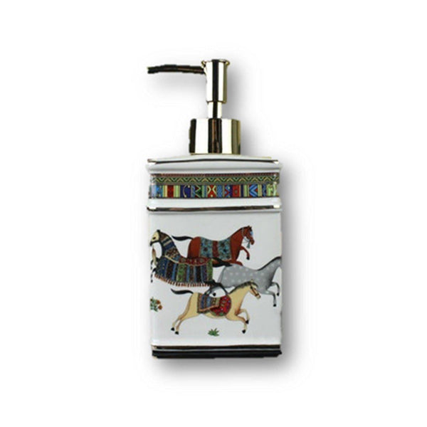Home - LightningStore Ceramic Soap Dispenser Ivory Porcelain God Horse Design Hand Liquid Soap Dispensers Liquid Soap Dispenser Bathroom Lotion Bottle - Excellent For Home Office Or Hotel