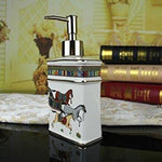 Home - LightningStore Ceramic Soap Dispenser Ivory Porcelain God Horse Design Hand Liquid Soap Dispensers Liquid Soap Dispenser Bathroom Lotion Bottle - Excellent For Home Office Or Hotel