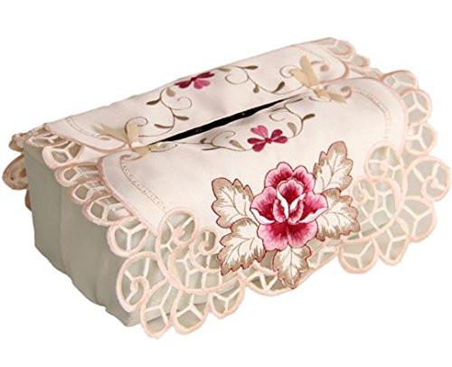 Home - LightningStore Cute European Vintage Fashion Flower Makeup Bag Rectangular Rectangle Tissue Box Napkin Paper Towel Cover Holder Container Protector Case Outside Exterior Decoration Decor