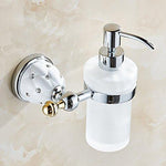 Home - LightningStore Gold Silver Luxury Liquid Hand Soap Dispenser For Bathroom - Mounted Liquid Soap Dispenser - Ideal For Using At Home Office Or Hotel