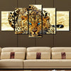Home - LightningStore Leopard Picture Wall Decor Decoration - Combine 5 Pieces To Complete The Picture - An Excellent Addition To Any Home