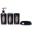 Home - LightningStore Luxury Toilet Bathroom Set - Contains A Lotion Bottle Toothbrush Holder Tumbler And Soap Dish - Comes In Black Red White And Orange - Excellent For Decorating Your Home Office Or Hotel