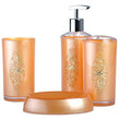 Home - LightningStore Luxury Toilet Bathroom Set - Contains A Lotion Bottle Toothbrush Holder Tumbler And Soap Dish - Comes In Black Red White And Orange - Excellent For Decorating Your Home Office Or Hotel