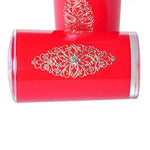 Home - LightningStore Luxury Toilet Bathroom Set - Contains A Lotion Bottle Toothbrush Holder Tumbler And Soap Dish - Comes In Black Red White And Orange - Excellent For Decorating Your Home Office Or Hotel