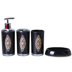 Home - LightningStore Luxury Toilet Bathroom Set - Contains A Lotion Bottle Toothbrush Holder Tumbler And Soap Dish - Comes In Orange Red Black And White - Excellent For Decorating Your Home Office Or Hotel