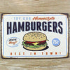 Home - LightningStore Vintage Hamburger 100% Beef Tin Sign - Excellent For Decorating Your Home And Cafe - Home Decor Suppliers