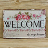 Home - LightningStore Vintage Welcome To My Home Tin Sign - Excellent For Decorating Your Home And Cafe - Home Decor Suppliers