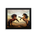 Horse Brothers Framed Photo Poster Wall Art Decoration Decor For Bedroom Living Room