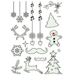 Temporary Tattoo - Glow in the Dark Tattoo - Musical Note Heart Reindeer Tattoo