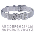 Custom Letter Bracelet - Comes in Gold Silver Black and Rose Gold