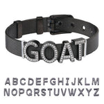 Custom Letter Bracelet - Comes in Gold Silver Black and Rose Gold