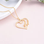 Couples Personalized Heart Name Necklace - Anniversary Wedding Gift - Present For Wife Girlfriend - Friendship Love Necklace