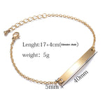 Custom Name Bracelet For Adults and Kids - Comes in Gold Silver and Rose Gold - Bar Bracelet Monogram Initial Bracelet Friendship Bracelet