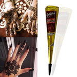 Brown Henna Cone Temporary Tattoo Body Art Ink Mehendi - Indian Temporary Tattoo for Indian Wedding Marriage Party Function