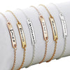 Custom Name Bracelet For Adults and Kids - Comes in Gold Silver and Rose Gold - Bar Bracelet Monogram Initial Bracelet Friendship Bracelet