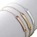 Custom Name Bracelet For Adults and Kids - Comes in Gold Silver and Rose Gold - Bar Bracelet Monogram Initial Bracelet Friendship Bracelet