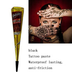 Brown Henna Cone Temporary Tattoo Body Art Ink Mehendi - Indian Temporary Tattoo for Indian Wedding Marriage Party Function