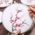 Full Set of Embroidery Thread Skeins - 50 Pieces - Various Colours - Pen Needle Plastic Hoop Set Kit Thread Punch Stitching Knitting