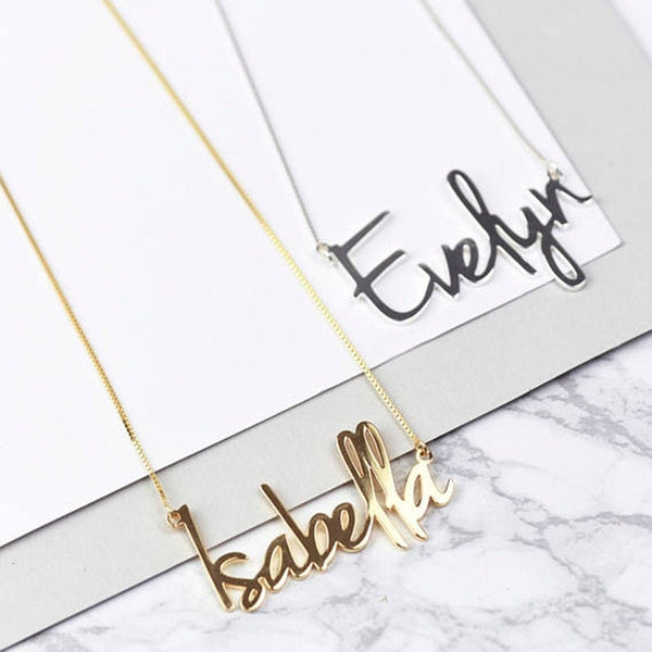 Personalized Name Necklace  - Christmas Anniversary Wedding Gift Idea - Custom Necklace - Birthday Present  - Gold Silver Rose Gold