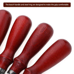 เครื่องตัดขอบหนัง Leather Edge Beveller - ชุด 4 ชิ้น, เครื่องตัดขอบหนังงานฝีมือ, เครื่องตัดหนังแบบสไกฟ์ 0.8/1/1.2/1.5 มม.